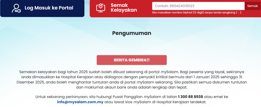 Mysalam 2025: Semak Kelayakan, Pembayaran dan Tuntutan 2 Mysalam