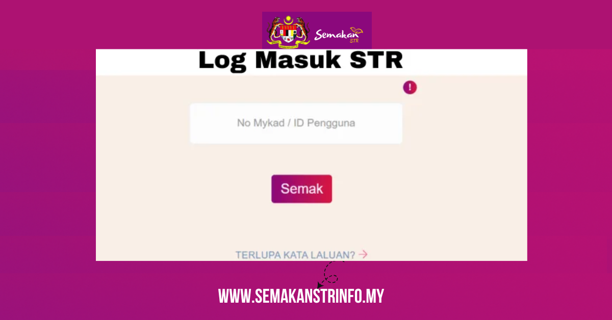 Str Login STR Login 2025 Ke Portal MySTR: STR Semakan Status