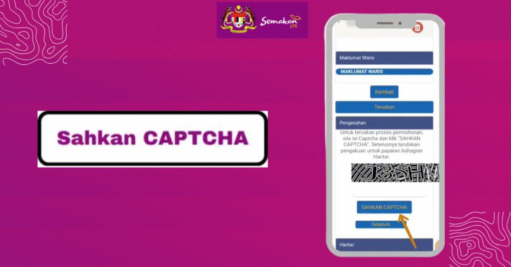 Masukkan CAPTCHA dan Hantar Rayuan 1
