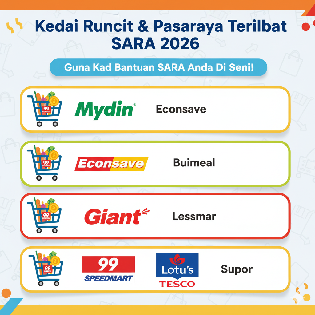 Semakan SARA 2026: Cara Semak Bantuan & Tarikh Bayaran Terkini 6 Kedai Rakan Niaga