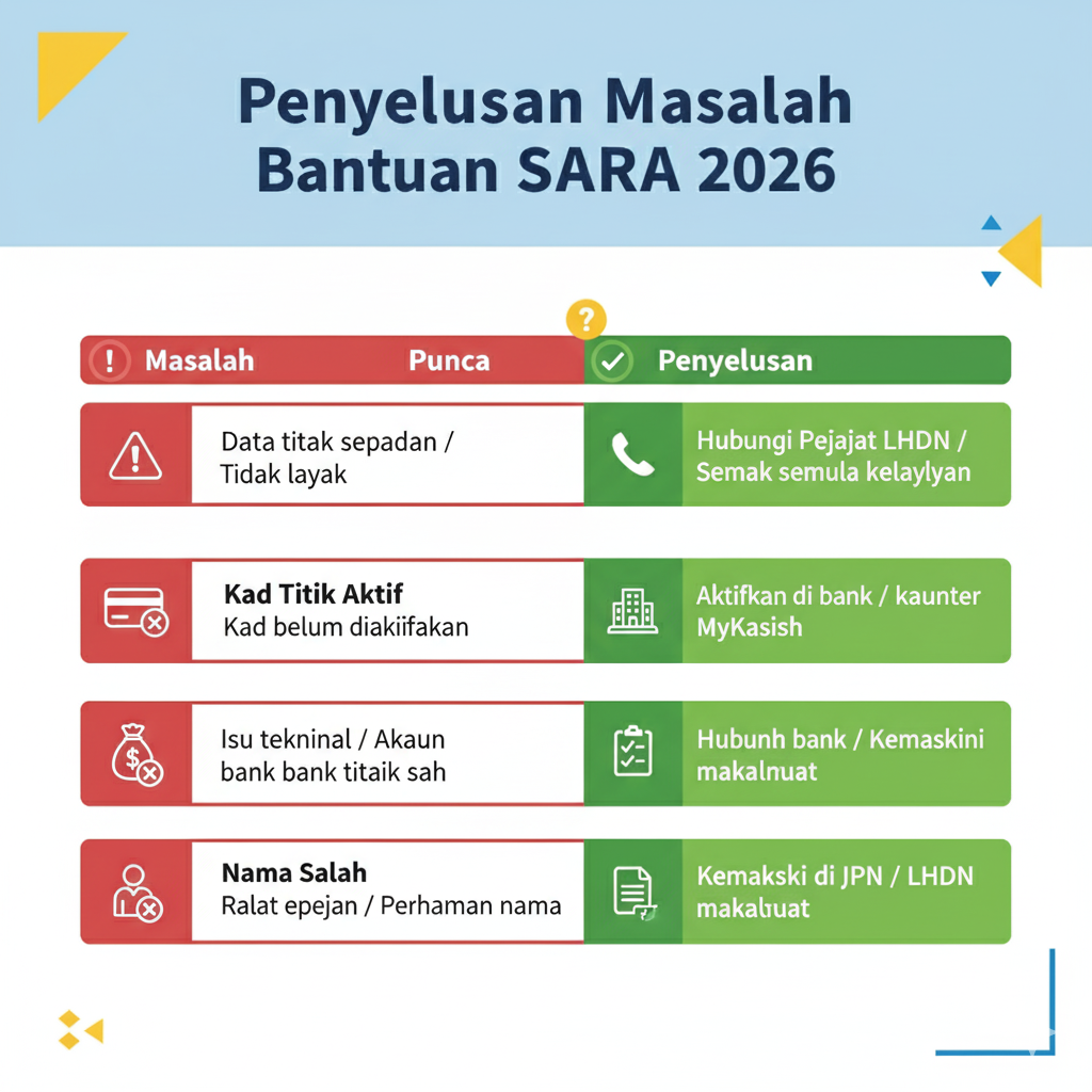 Semakan SARA 2026: Cara Semak Bantuan & Tarikh Bayaran Terkini 5 Masalah Biasa & Penyelesaiannya